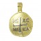 Christian pendant Yellow and white gold K14 Code 007156