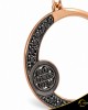 Σκουλαρίκια Crescent Small Full Black color Brilliant Ροζ χρυσός Κ14 Κωδικός 6274