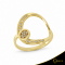 Δαχτυλίδι Crescent Full Light Brown color Brilliant Κίτρινος χρυσός Κ14 Κωδικός 6811