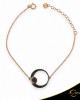 Βραχιόλι Crescent Full Black color Brilliant Ροζ χρυσός Κ14 με μαύρη επιμετάλλωση Κωδικός 11505