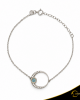 Βραχιόλι Crescent Full Brilliant Λευκός χρυσός με μαύρη επιμετάλλωση Κ14 Κωδικός 6266