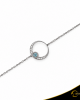 Βραχιόλι Crescent Full Brilliant Λευκός χρυσός με μαύρη επιμετάλλωση Κ14 Κωδικός 6266