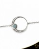 Βραχιόλι Crescent Full Brilliant Λευκός χρυσός με μαύρη επιμετάλλωση Κ14 Κωδικός 6266