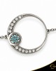 Βραχιόλι Crescent Full Brilliant Λευκός χρυσός με μαύρη επιμετάλλωση Κ14 Κωδικός 6266