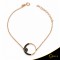 Βραχιόλι Crescent Full Black color Brilliant Ροζ χρυσός Κ14 Κωδικός 6267