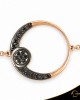 Βραχιόλι Crescent Full Black color Brilliant Ροζ χρυσός Κ14 Κωδικός 6267