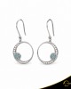 Σκουλαρίκια Crescent Small Full White and Ocean Blue Brilliant Λευκός χρυσός με μαύρη επιμετάλλωση Κ14 Κωδικός 6273