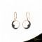 Σκουλαρίκια Crescent Small Full Black color Brilliant Ροζ χρυσός Κ14 Κωδικός 6274