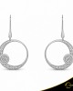 Σκουλαρίκια Crescent Large Full Brilliant Λευκός χρυσός Κ14 Κωδικός 6805