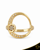 Δαχτυλίδι Crescent Full Light Brown color Brilliant Κίτρινος χρυσός Κ14 Κωδικός 6811
