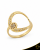 Δαχτυλίδι Crescent Full Light Brown color Brilliant Κίτρινος χρυσός Κ14 Κωδικός 6811