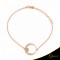 Βραχιόλι Crescent Full Brilliant Ροζ χρυσός Κ14 Κωδικός 6815