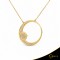 Κολιέ Crescent Large Full Brilliant Κίτρινος χρυσός Κ14 Κωδικός 6822