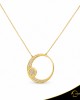 Κολιέ Crescent Large Full Brilliant Κίτρινος χρυσός Κ14 Κωδικός 6822
