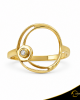 Δαχτυλίδι Crescent Small Single Brilliant Κίτρινος χρυσός Κ14 Κωδικός 7099