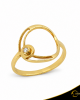 Δαχτυλίδι Crescent Small Single Brilliant Κίτρινος χρυσός Κ14 Κωδικός 7099