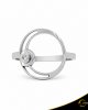 Δαχτυλίδι Crescent Small Single Brilliant Λευκός χρυσός Κ14 Κωδικός 7100