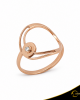 Δαχτυλίδι Crescent Single Brilliant Ροζ χρυσός Κ14 Κωδικός 7140