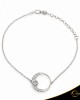 Βραχιόλι Crescent Full Brilliant Λευκός χρυσός Κ14 Κωδικός 9223