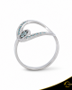 Δαχτυλίδι Crescent Full Ocean Blue Brilliant Λευκός χρυσός Κ14 Κωδικός 9264