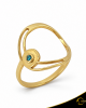 Δαχτυλίδι Crescent Single Ocean Blue Brilliant Κίτρινος χρυσός Κ14 Κωδικός 9265