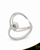 Δαχτυλίδι Crescent Single Ocean Blue Brilliant Λευκός χρυσός Κ14 Κωδικός 9266