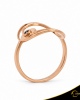 Δαχτυλίδι Crescent Single Black color Brilliant Ροζ χρυσός Κ14 Κωδικός 9268