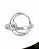 Δαχτυλίδι Crescent Small Single Ocean Blue Brilliant Λευκός χρυσός Κ14 Κωδικός 9269