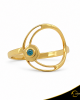 Δαχτυλίδι Crescent Small Single Ocean Blue Brilliant Κίτρινος χρυσός Κ14 Κωδικός 9270