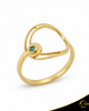 Δαχτυλίδι Crescent Small Single Ocean Blue Brilliant Κίτρινος χρυσός Κ14 Κωδικός 9270