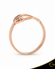 Δαχτυλίδι Crescent Small Single Ocean Blue Brilliant Ροζ χρυσός Κ14 Κωδικός 9271
