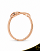Δαχτυλίδι Crescent Small Single Black color Brilliant Ροζ χρυσός Κ14 Κωδικός 9272