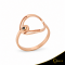 Δαχτυλίδι Crescent Small Single Black color Brilliant Ροζ χρυσός Κ14 Κωδικός 9272