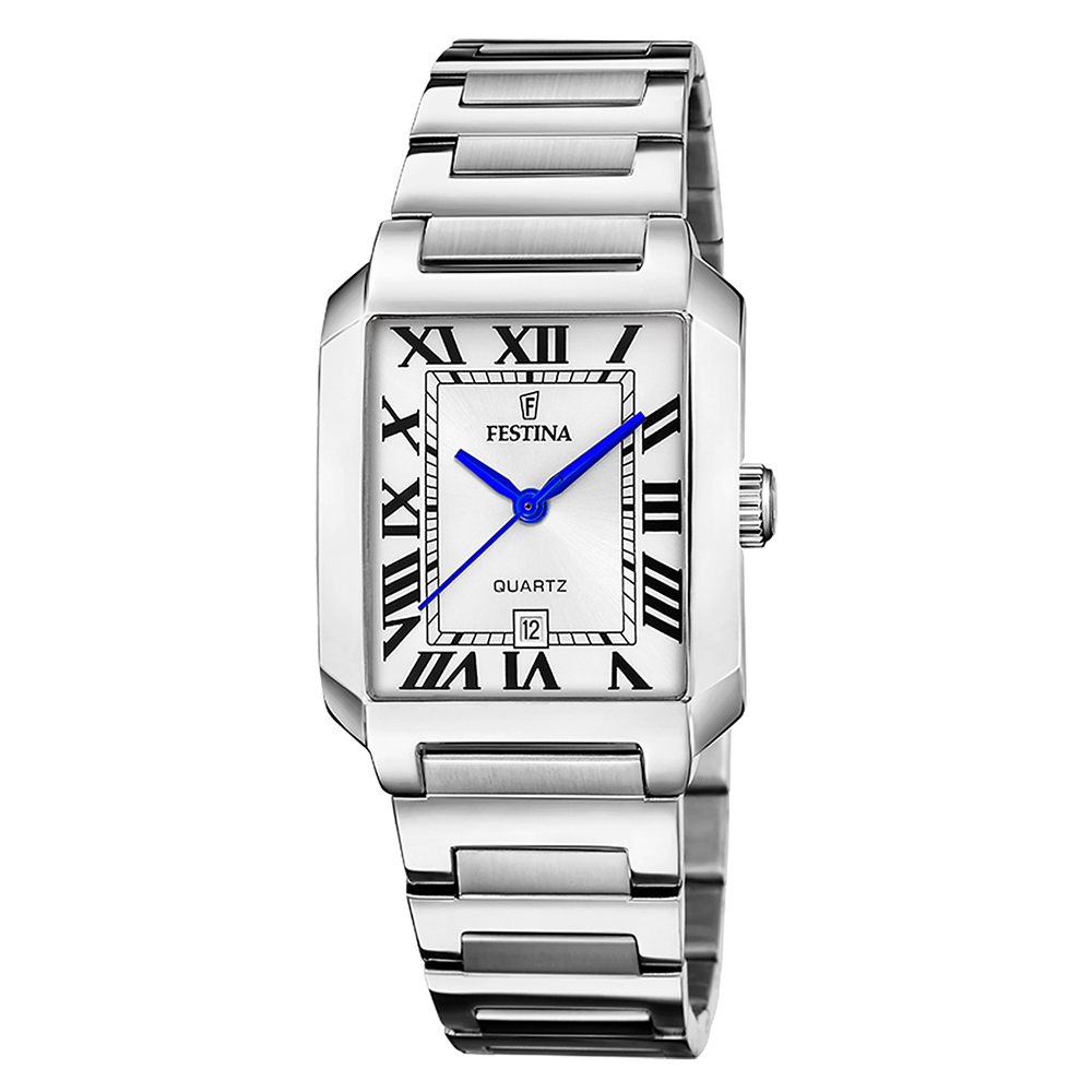 Festina F20679/1 Quartz Ανοξείδωτο ατσάλι Μπρασελέ Λευκό χρώμα καντράν Λατινική αρίθμιση