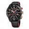 Festina F20519/4 Quartz Χρονογράφος Ανοξείδωτο ατσάλι Μαύρο δερμάτινο λουρί Μαύρο χρώμα καντράν