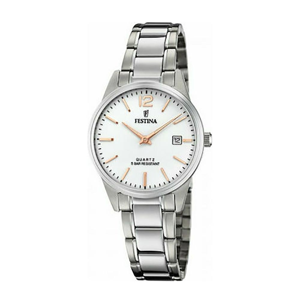 Festina F20509/2 Quartz Ανοξείδωτο ατσάλι Μπρασελέ Ασημί χρώμα καντράν