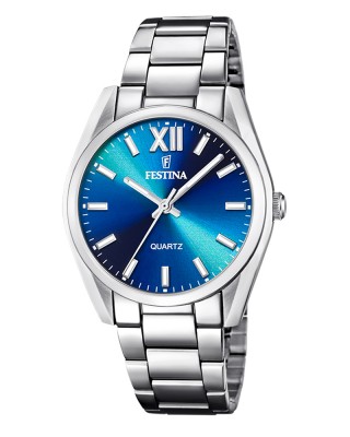 Festina F20622/I Quartz Ανοξείδωτο ατσάλι Μπρασελέ Μπλε χρώμα καντράν