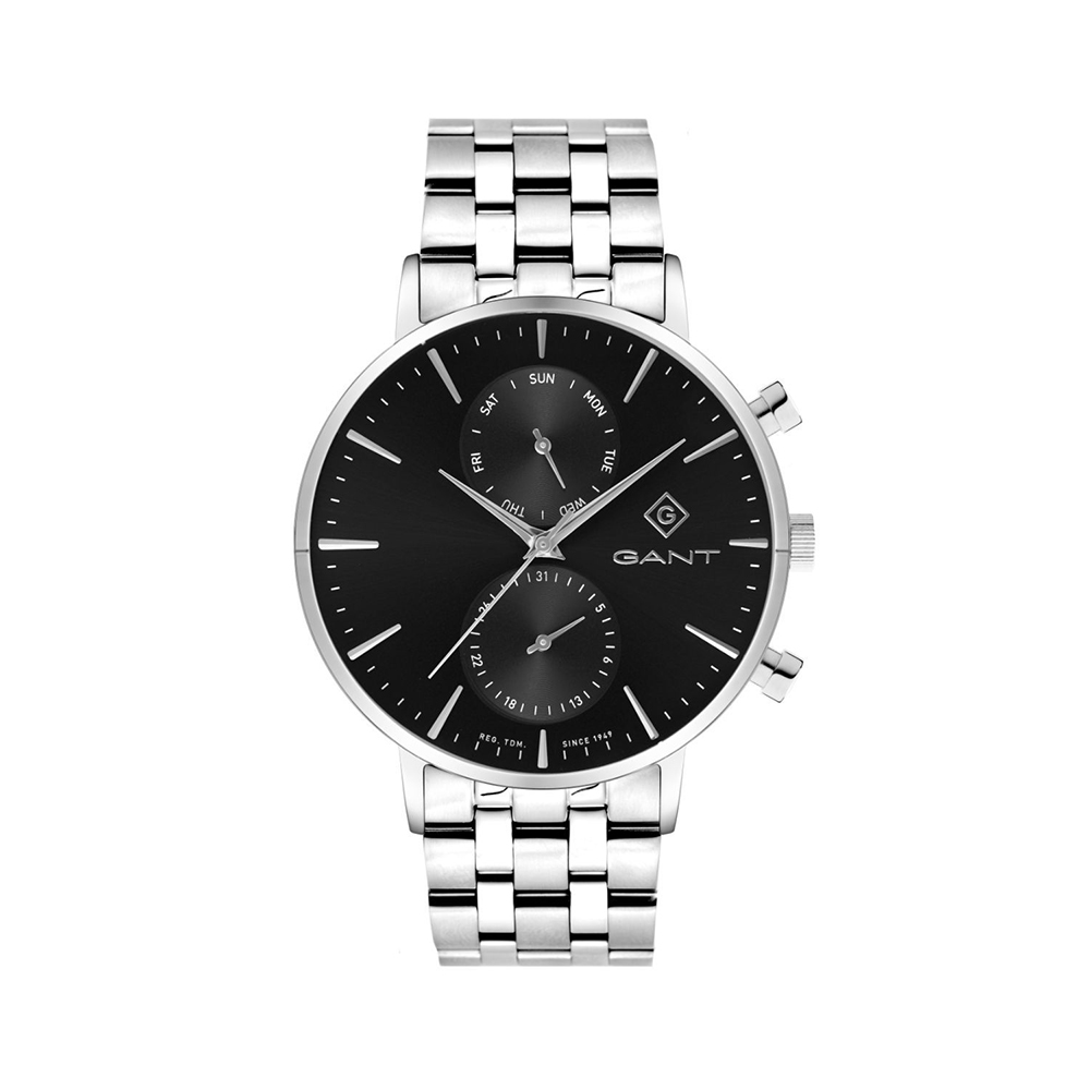 Gant Park Hill G121012 Quartz Πολλαπλών ενδείξεων Ανοξείδωτο ατσάλι Μπρασελέ Σκούρο γκρι χρώμα καντράν