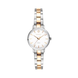 Gant Park Avenue G126010 Quartz Ανοξείδωτο ατσάλι Διμεταλλικό Μπρασελέ Λευκό χρώμα καντράν 