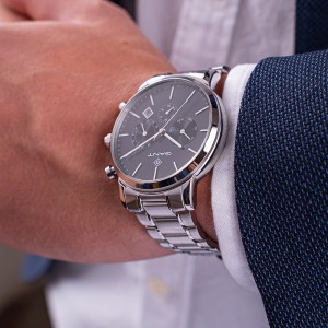Gant Cleveland G132001 Quartz Πολλαπλών ενδείξεων Ανοξείδωτο ατσάλι Μπρασελέ Μαύρο χρώμα καντράν