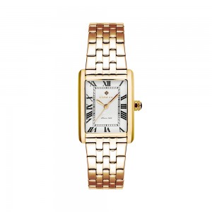 Gant Rhode Island G173103 Quartz Επιχρυσωμένο Ανοξείδωτο ατσάλι Μπρασελέ Λευκό χρώμα καντράν Λατινική αρίθμιση