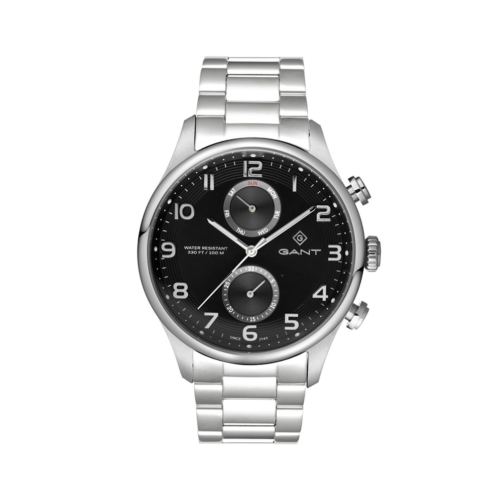 Gant Southampton G175006 Quartz Πολλαπλών ενδείξεων Ανοξείδωτο ατσάλι Μπρασελέ Μαύρο χρώμα καντράν