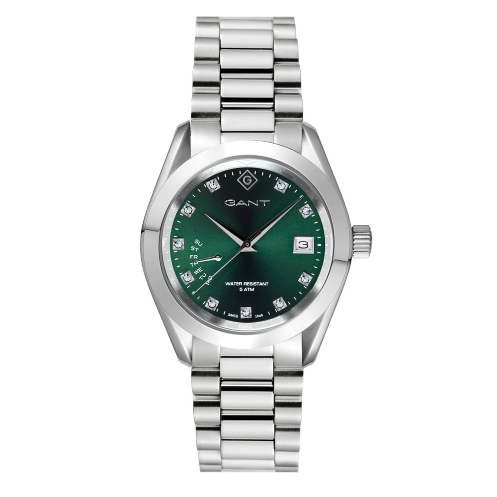 Gant Castine G176003 Quartz Stainless steel Bracelet Green color dial Crystalls