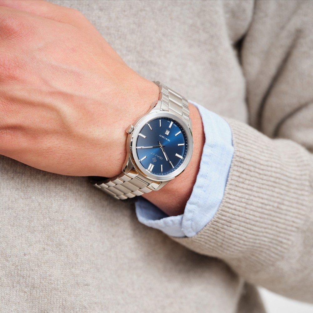 Gant Bridgeton G182003 Quartz Ανοξείδωτο ατσάλι Μπρασελέ Μπλε χρώμα καντράν 