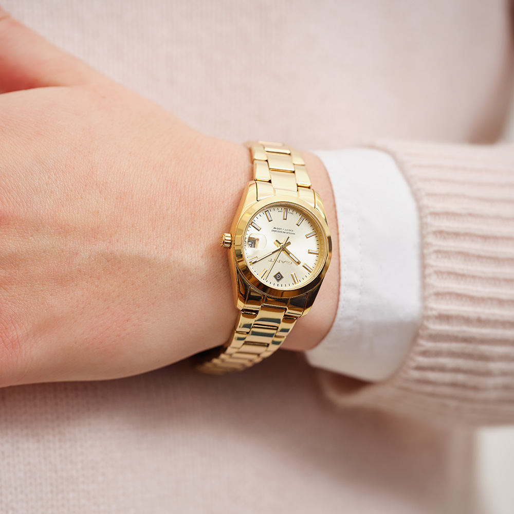 Gant Everett Mini G186006 Quartz Επιχρυσωμένο ανοξείδωτο ατσάλι Μπρασελέ Χρυσό χρώμα καντράν 