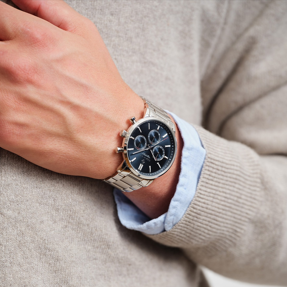 Gant East Hill G191002 Quartz Χρονογράφος Ανοξείδωτο ατσάλι Μπρασελέ Μπλε χρώμα καντράν