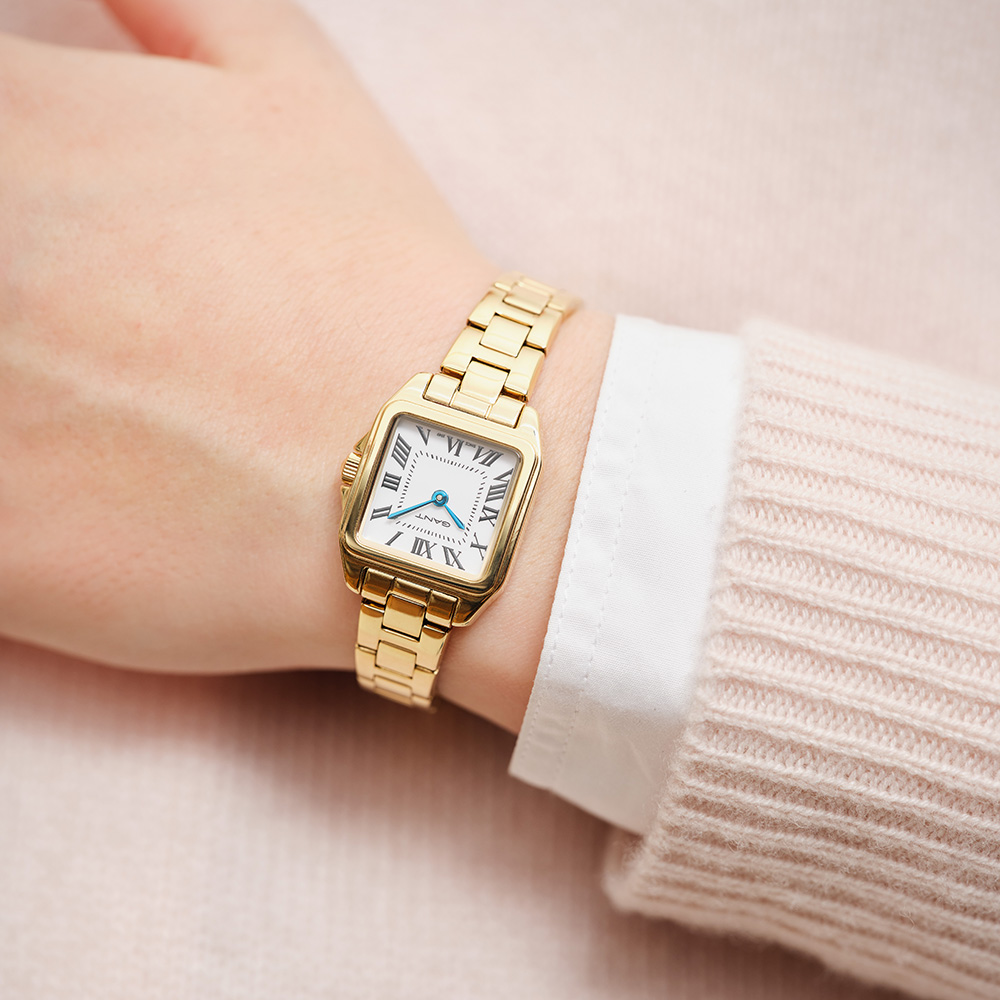 Gant Seneca G193003 Quartz Επιχρυσωμένο ανοξείδωτο ατσάλι Μπρασελε Λευκό χρώμα καντράν Λατινική αρίθμιση