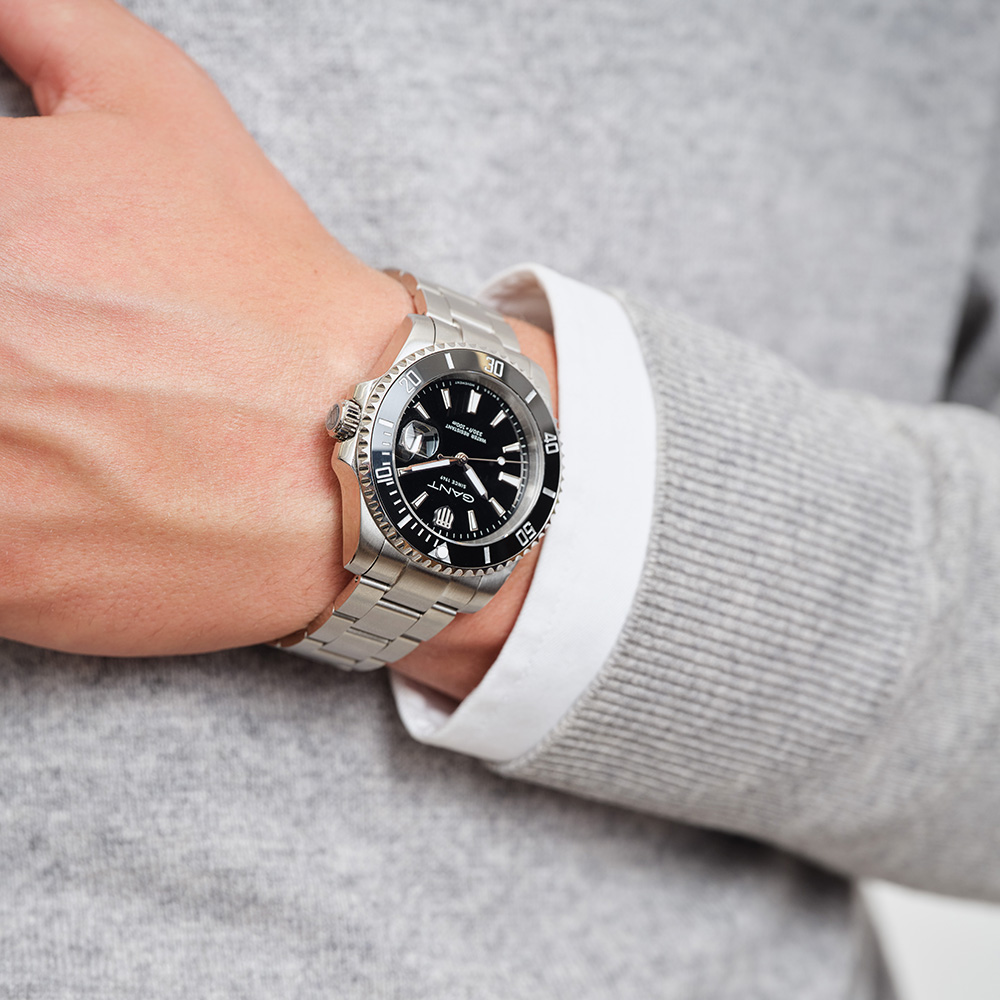 Gant Prestige P250001 Quartz Ανοξείδωτο ατσάλι Μπρασελέ Μαύρο χρώμα καντράν Κεραμική στεφάνη