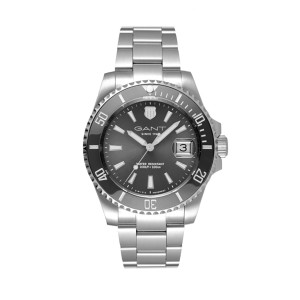 Gant Prestige P250003 Quartz Ανοξείδωτο ατσάλι Μπρασελέ Γκρι χρώμα καντράν Κεραμική στεφάνη