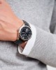 Gant Prestige P415001 Quartz Ανοξείδωτο ατσάλι Μα΄ύρο δερμάτινο λουρί Μαύρο χρώμα καντράν